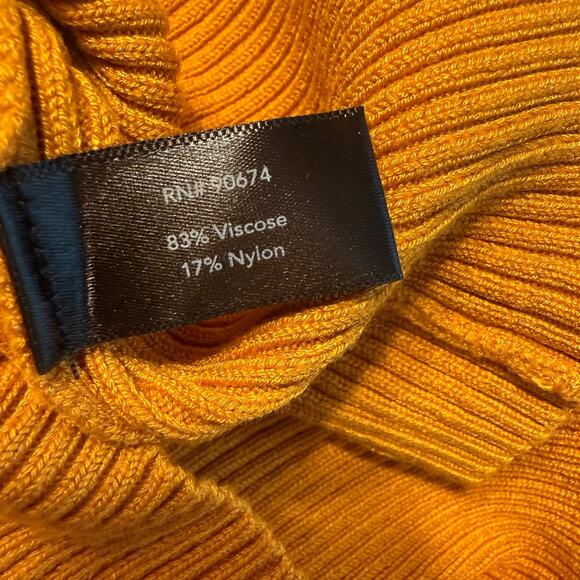 Boston Proper Sz Small Ribbed Full Zip Knit Sweater “Golden Glow” Cardigan EUC - Picture 7 of 11